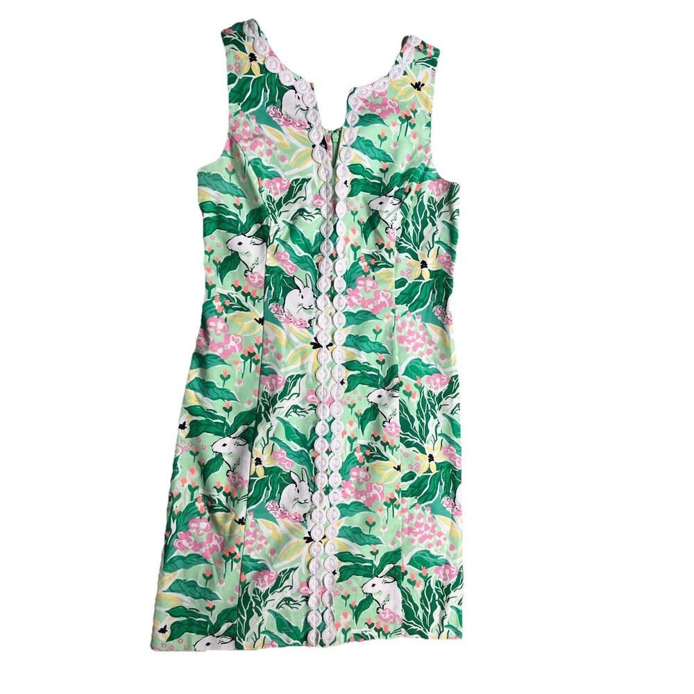 Crown & Ivy Bunny Floral Dress Size 2 Spring Novelty Print Sleeveless Sheath